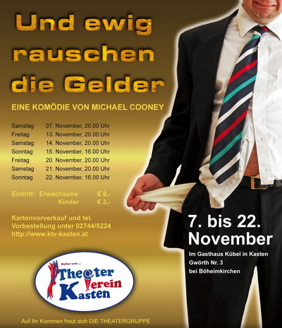 Plakat "Und Ewig Rauschen die Gelder"