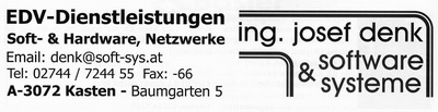 Ing. Josef Denk Denk Soft-Sys – Ing. Josef Denk