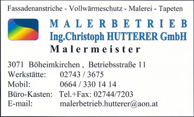 Malerbetrieb Ing. Christoph Hutterer GmbH